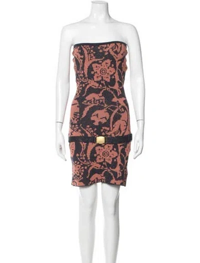 Pre-owned Asta Resort Patterned Mini Dress W/ Tags In Multicolor