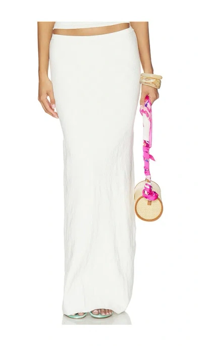 Asta Resort Pointelle Carolina Skirt In White