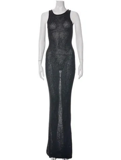 Pre-owned Asta Resort Printed Long Dress In Multi