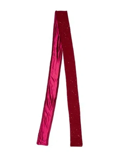 Pre-owned Asta Resort Scarf In Burgundy