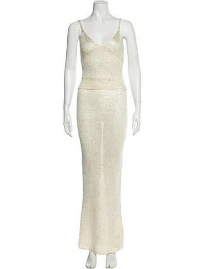 Pre-owned Asta Resort Skirt Set In Neutral