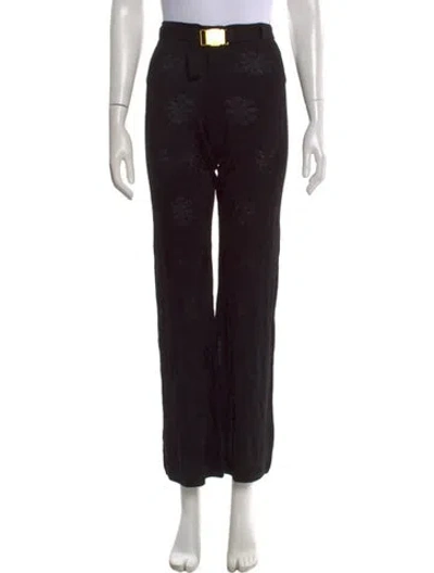 Pre-owned Asta Resort Wide Leg Pants In Black