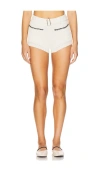Asta Resort X Revolve Cara Knitted Short In Champagne Melange & Black