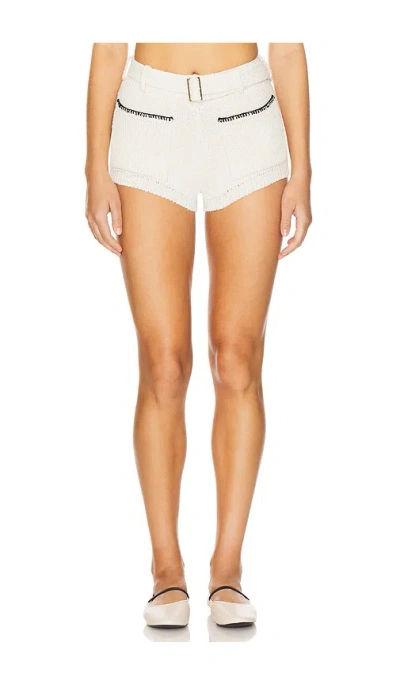 Asta Resort X Revolve Cara Knitted Short In Champagne Melange & Black