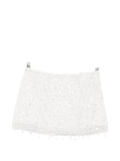 Asta Resort Yasmin Bead-embellished Mini Skirt In White