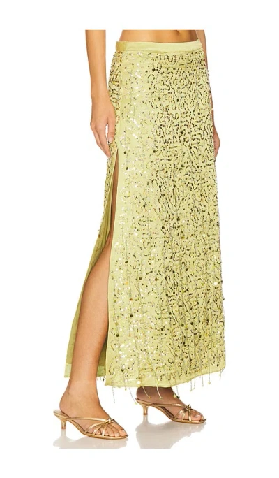Asta Resort Yasmin Hand Beaded Skirt In Yellow