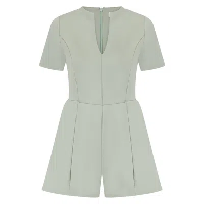 Asteliia Women's Green Azha Playsuit In Desert Sage