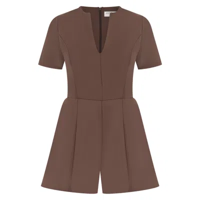 Asteliia Women's The Azha Playsuit In Cocoa Brown