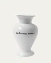 Astier De Vilatte A Dozen Roses Vase, 10" In Multi