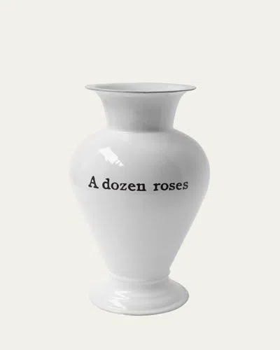Astier De Vilatte A Dozen Roses Vase, 10" In Multi