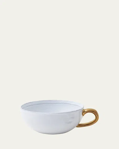 Astier De Vilatte Sacai Mini Salad Bowl With Golden Handle In White