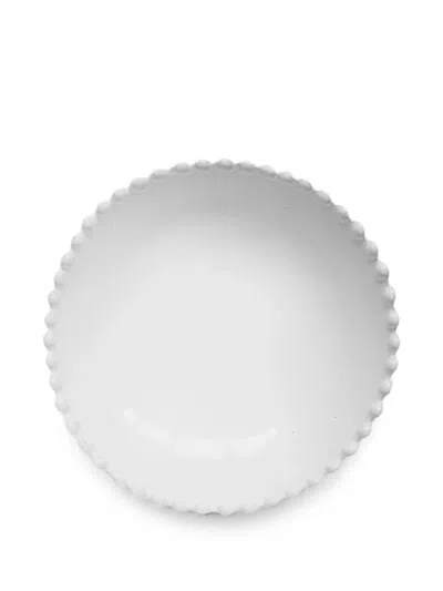Astier De Villatte Adélaïde Bobble-trim Soup Plate In White