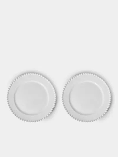 Astier De Villatte Adélaïde Hand-glazed Ceramic Large Dinner Plate - 13in/32.5cm (set Of 2) In White
