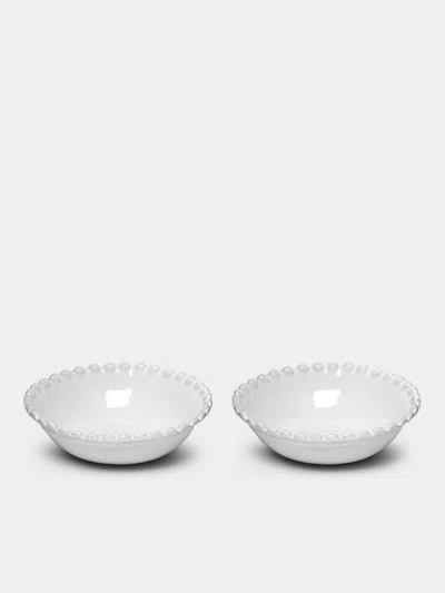 Astier De Villatte Adélaïde Hand-glazed Ceramic Small Soup Plate - 6in/16cm (set Of 2) In White