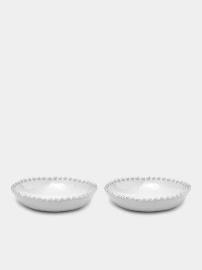 Astier De Villatte Adélaïde Hand-glazed Ceramic Soup Plate - 8.5in/21.5cm (set Of 2) In White
