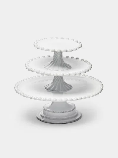 Astier De Villatte Adélaïde Hand-glazed Ceramic Three-tier Cake Stand  Abask Luxury Gift In White