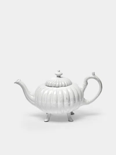 Astier De Villatte Cendrillon Hand-glazed Ceramic Teapot  Abask Luxury Gift In White