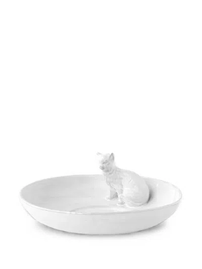 Astier De Villatte Chat Cat-motif Ceramic Bowl In White