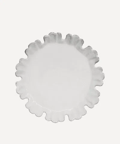 Astier De Villatte Chou Dinner Plate With Eleven Petals In Gray