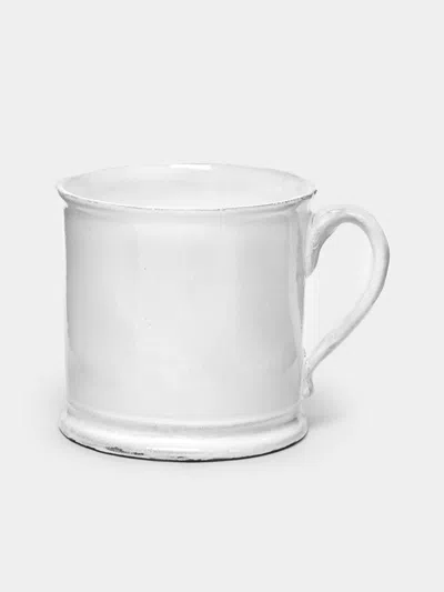 Astier De Villatte Colbert Hand-glazed Ceramic Large Mug  Abask Luxury Gift In White