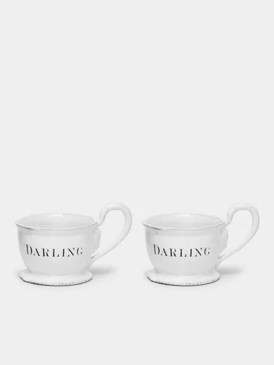 Astier De Villatte Darling Hand-glazed Ceramic Teacup (set Of 2) In White