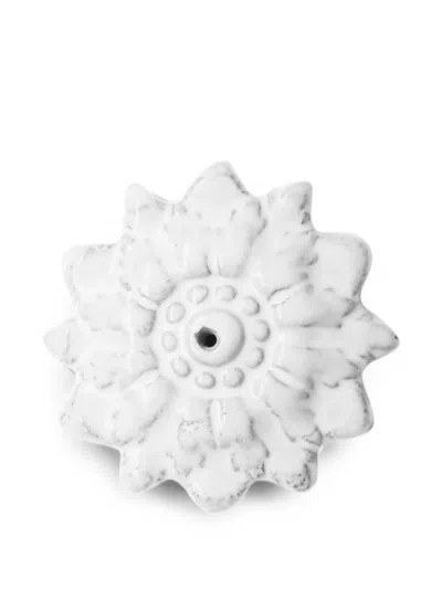 Astier De Villatte Emilie Floral-motif Incense Holder In White