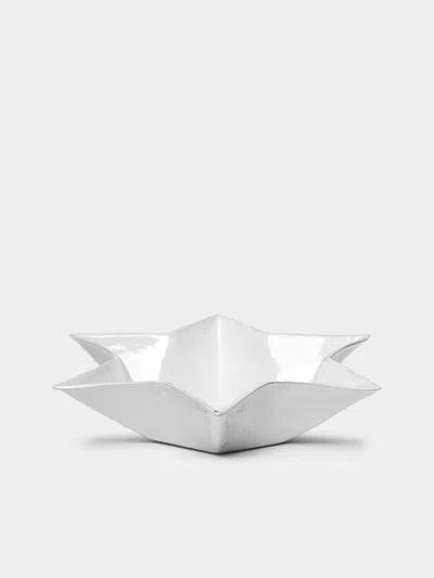 Astier De Villatte Etoile Hand-glazed Ceramic Soup Plate  Abask Luxury Gift In White
