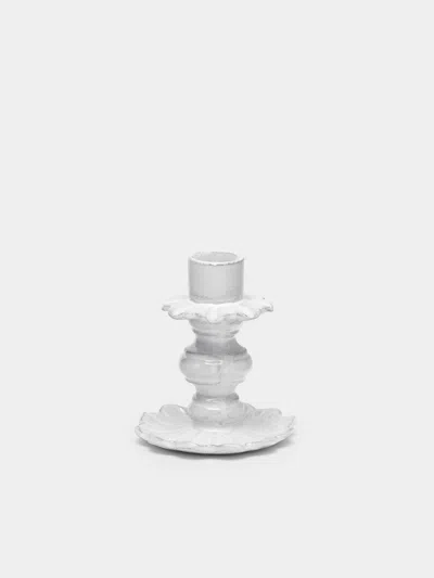 Astier De Villatte Fifi Hand-glazed Ceramic Candlestick  Abask Luxury Gift In White