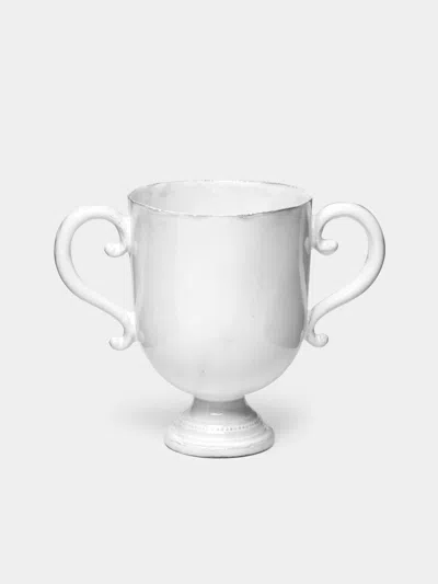 Astier De Villatte Folk Hand-glazed Ceramic Vase  Abask Luxury Gift In White
