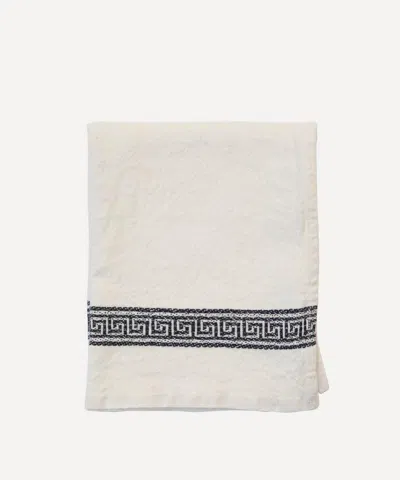 Astier De Villatte Grecque 75x45cm Linen Black Tea Towel