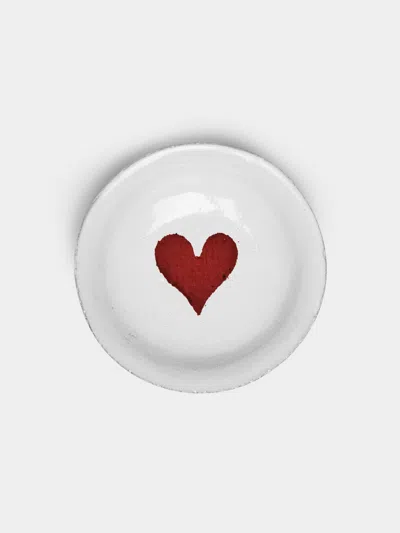 Astier De Villatte Heart Small Dish In White