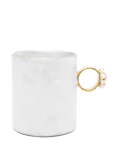 Astier De Villatte Iridescent Blue Ring Mug