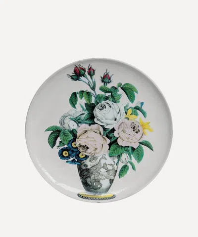 Astier De Villatte Large Bouquet Dinner Plate In White