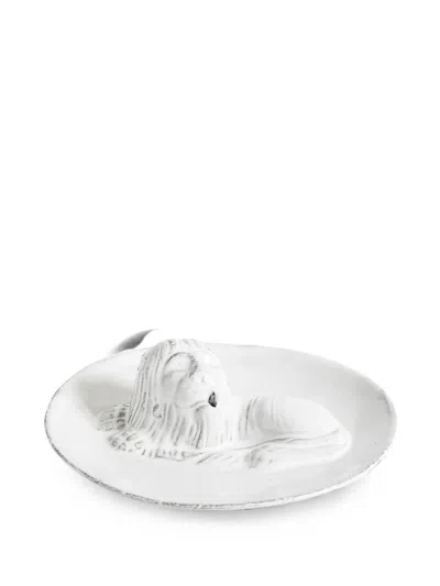 Astier De Villatte Lion Incense Holder In White