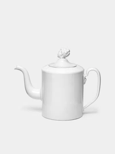 Astier De Villatte Marie-antoinette Hand-glazed Ceramic Teapot  Abask Luxury Gift In White