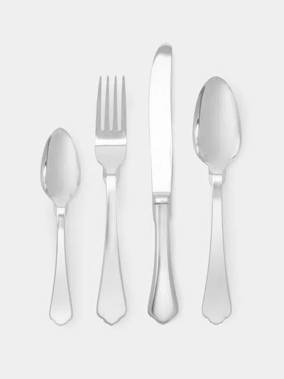 Astier De Villatte Naples Shiny-finish Dinner Cutlery (set Of 4)  Abask Gift Set In Metallic