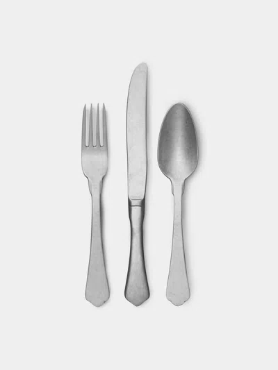 Astier De Villatte Naples Stone-finish Cutlery Set In Grey