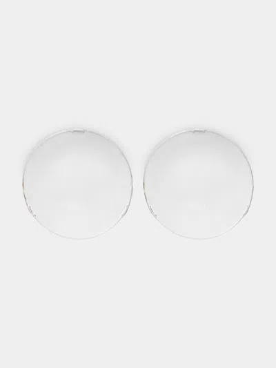 Astier De Villatte Neptune Hand-glazed Ceramic Dinner Plate - 10in/26cm (set Of 2) In White