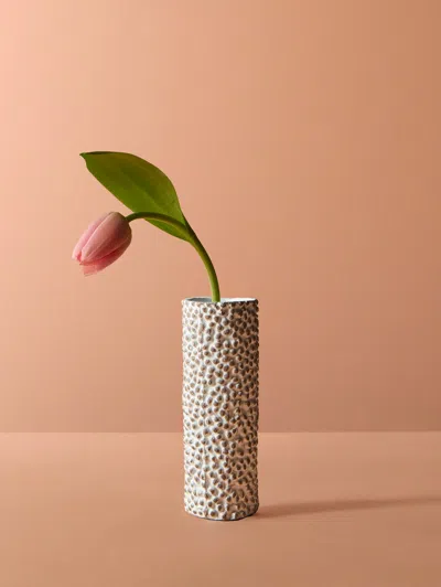 Astier De Villatte Pea Hand-glazed Ceramic Vase (6in/16cm) In Pink