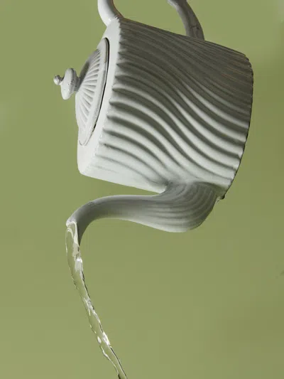 Astier De Villatte Peggy Hand-glazed Ceramic Teapot  Abask Luxury Gift In Gray