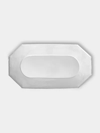 Astier De Villatte Perles Hand-glazed Ceramic Large Platter In Silver