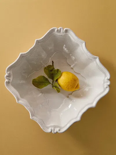 Astier De Villatte Régence Hand-glazed Ceramic Large Salad Bowl In White
