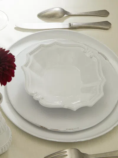 Astier De Villatte Régence Hand-glazed Ceramic Small Soup Plate - 7.5in/19.5cm (set Of 2) In White