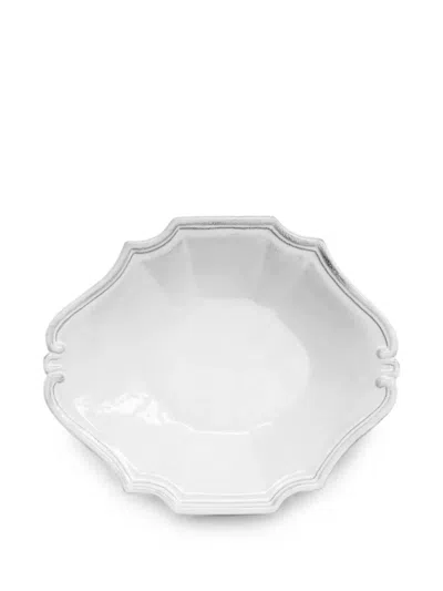 Astier De Villatte Régence Scalloped-edge Glazed Soup Plate In White