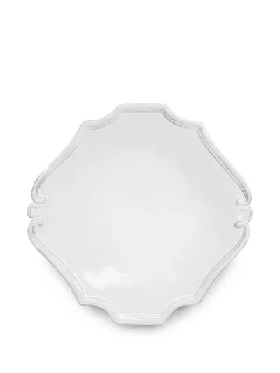 Astier De Villatte Régence Scroll-edge Dessert Plate In White