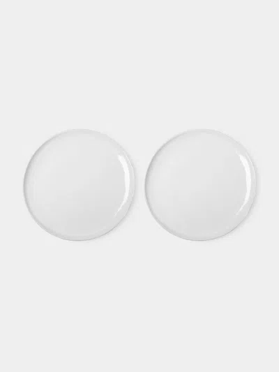 Astier De Villatte Rien Hand-glazed Ceramic Large Plate - 12.5in/31.5cm (set Of 2) In White