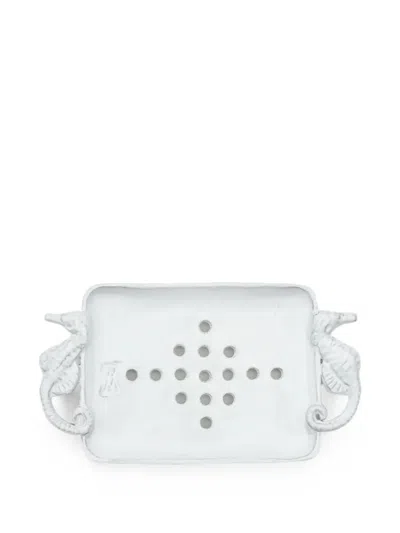 Astier De Villatte Seahorse Ceramic Soap Dish In White