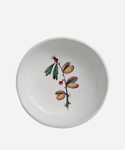 Astier De Villatte Small Yellow Bud Dish In White