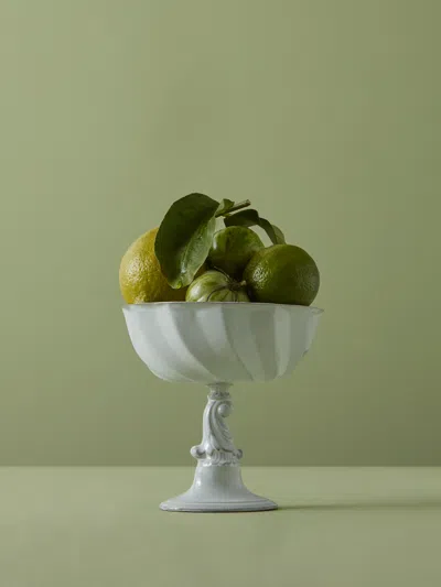 Astier De Villatte Tom Hand-glazed Ceramic Stand  Abask Luxury Gift In White