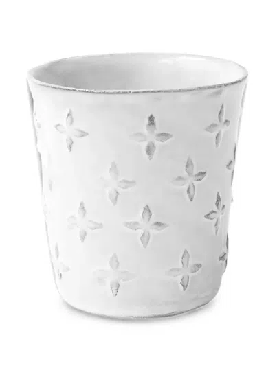 Astier De Villatte Tuileries Flower-embossed Cup In White